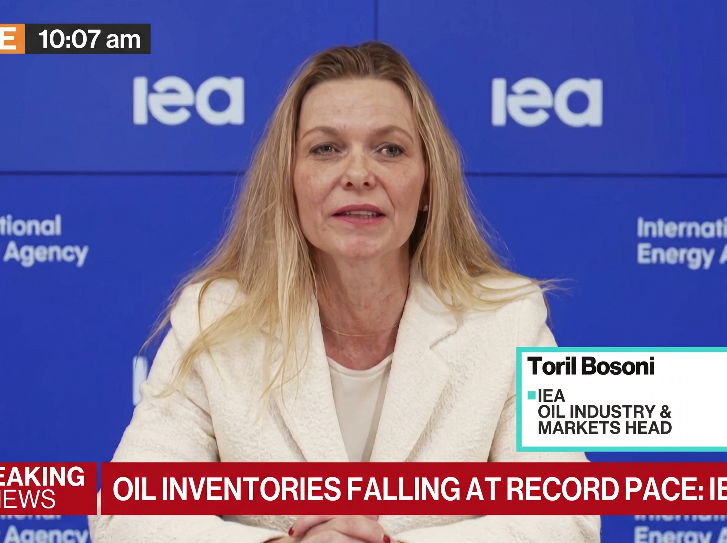 IEA's Bosoni Warns of Rapid Decline in Global Oil Inventories