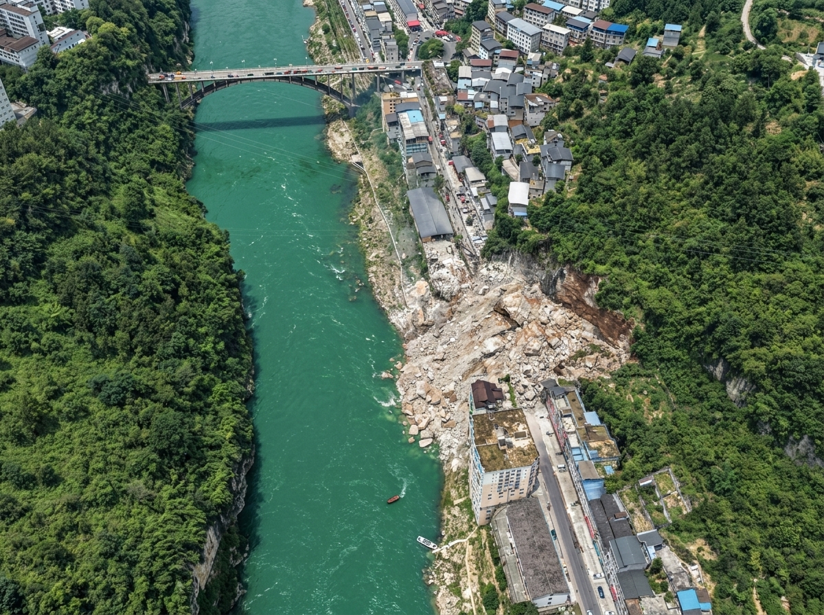 Landslide in Southwest China Buries Buildings, Strands Residents
