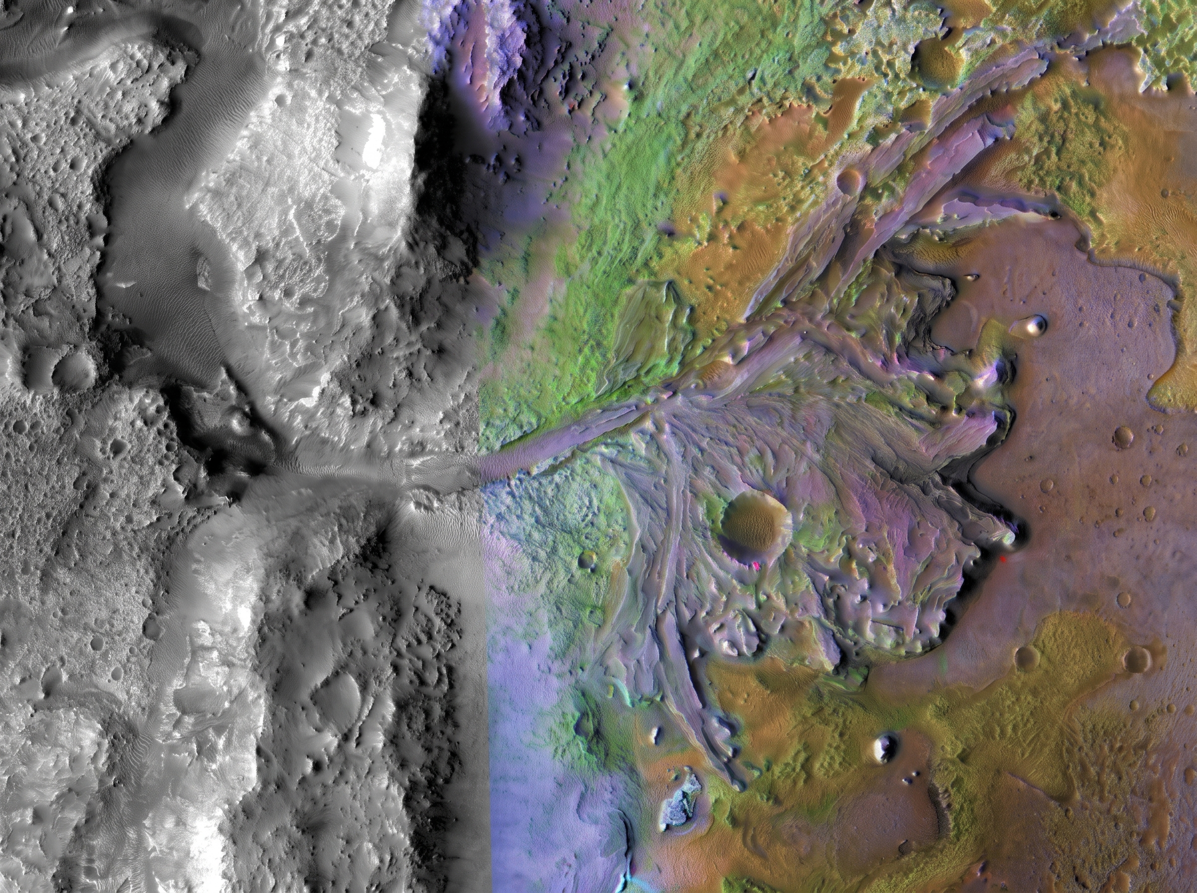 Mars Crater Jezero Reveals Complex Water History, Impacting Life Search