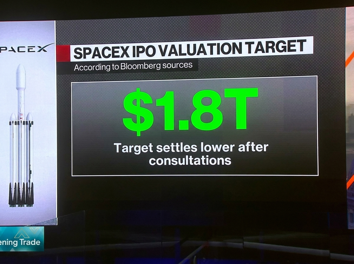 SpaceX Lowers IPO Valuation Target to $1.8 Trillion