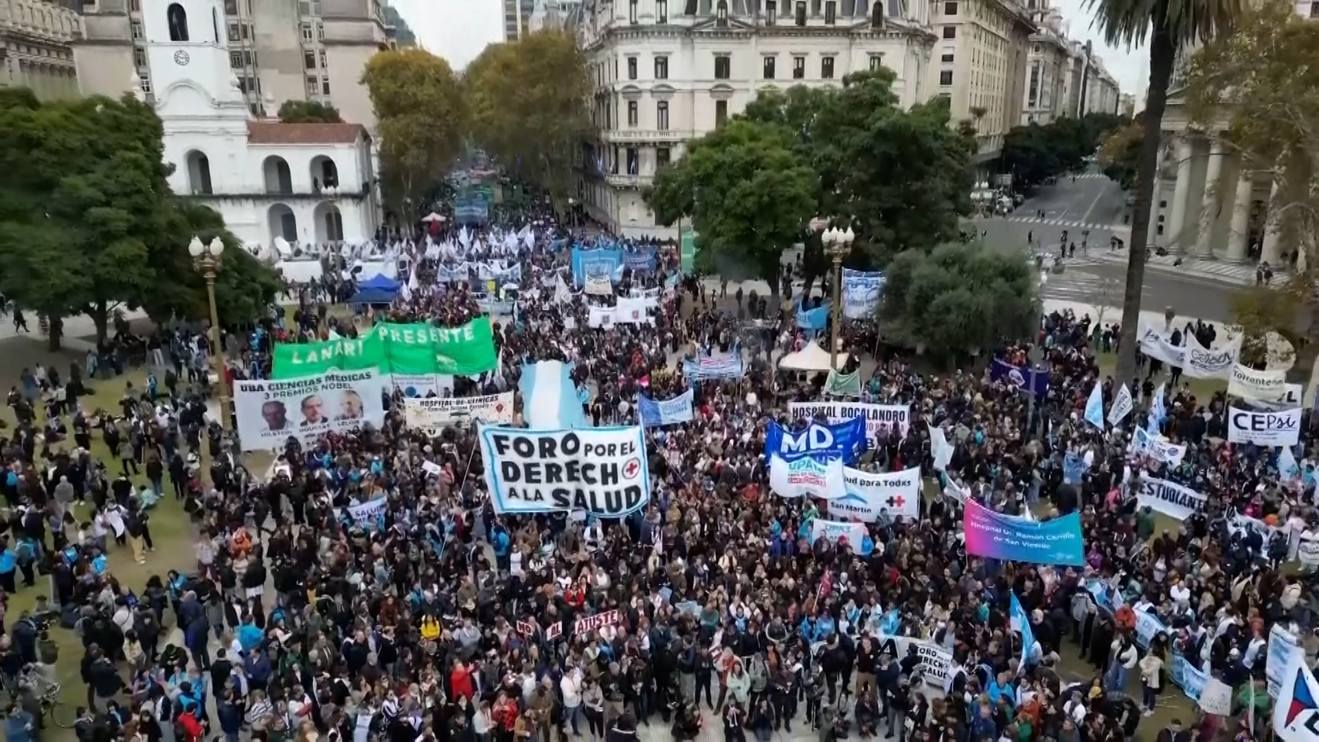 Argentina Protesters Rally Against Milei's Healthcare Funding Cuts