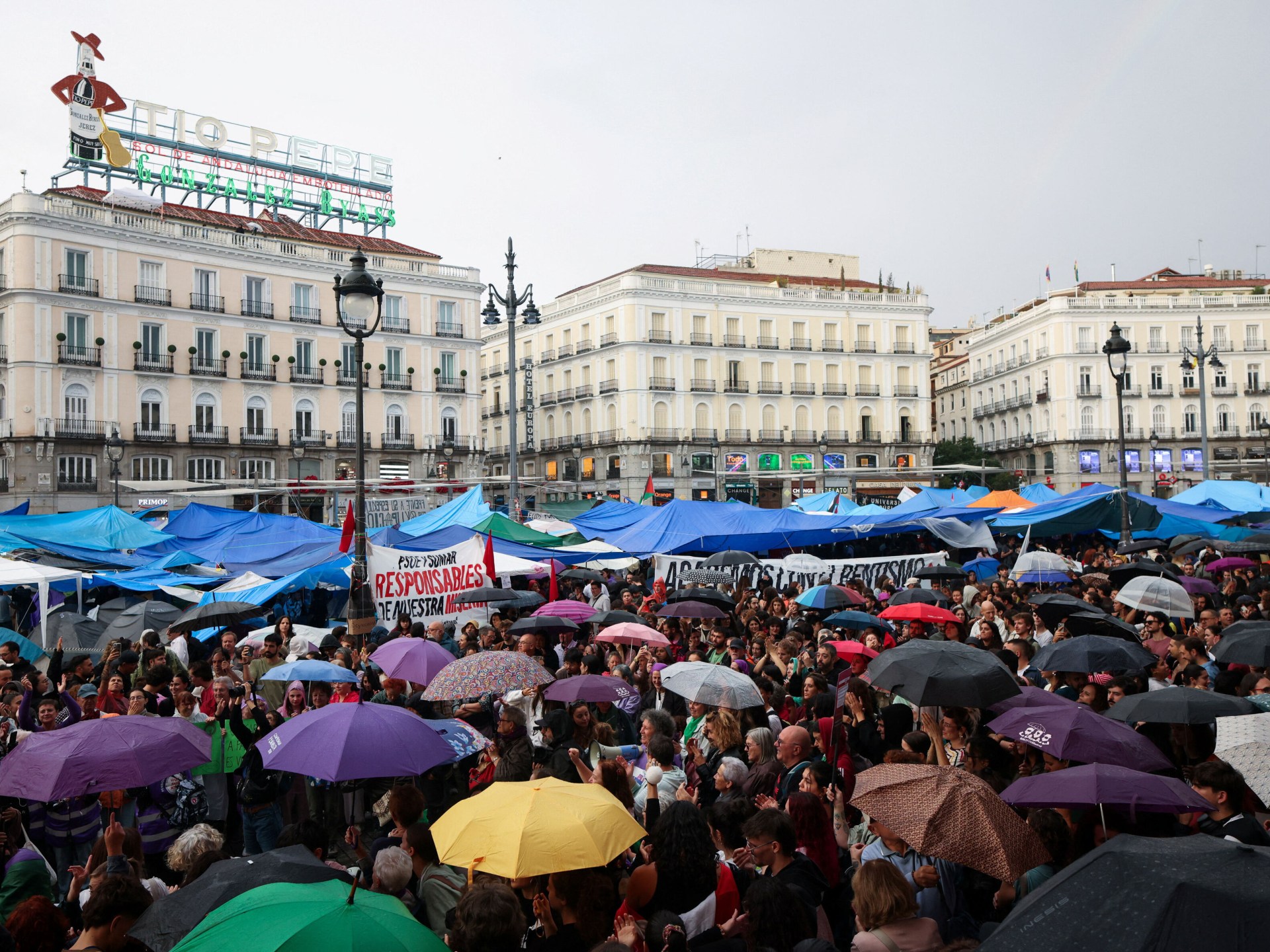 Hundreds Set Up Tent Encampments in Madrid Amid Escalating Housing Crisis