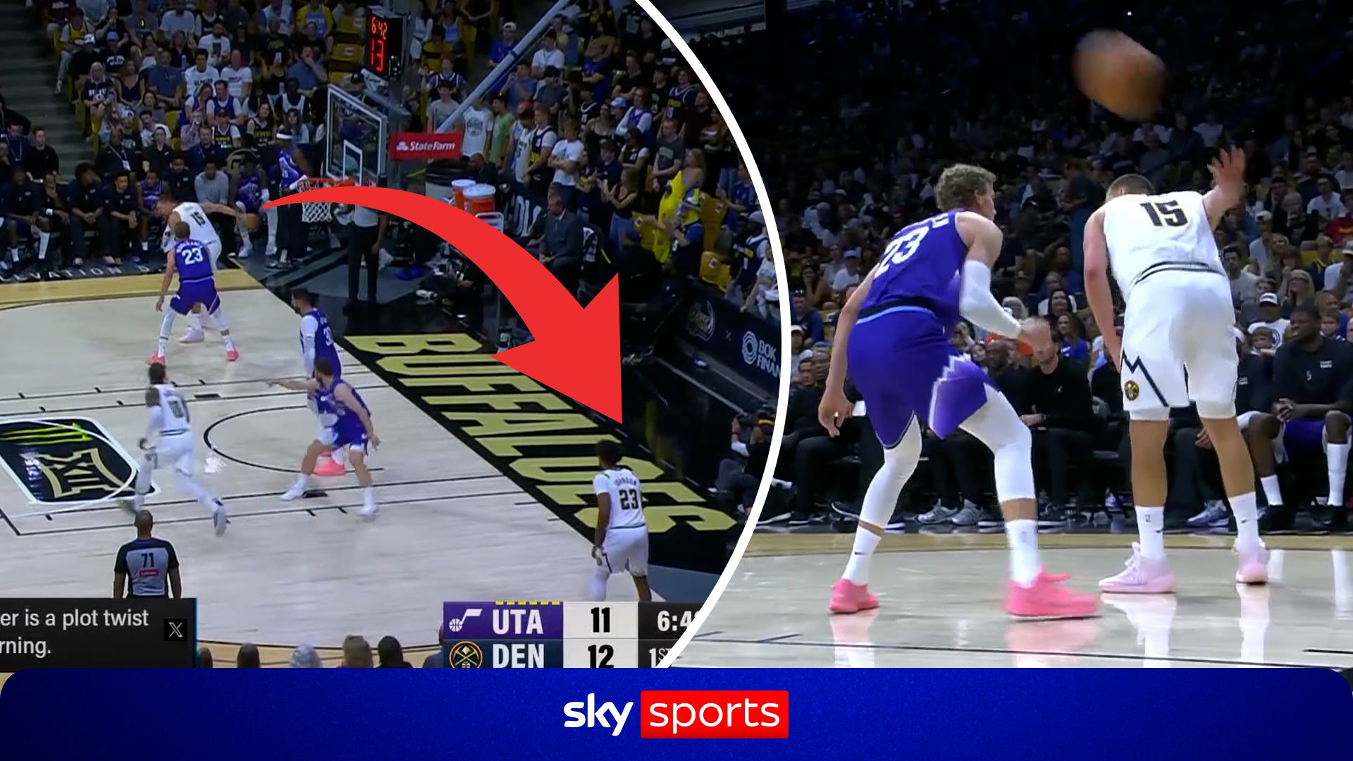 Jokic Dazzles with Stunning Behind-the-Back Assist in Preseason Opener