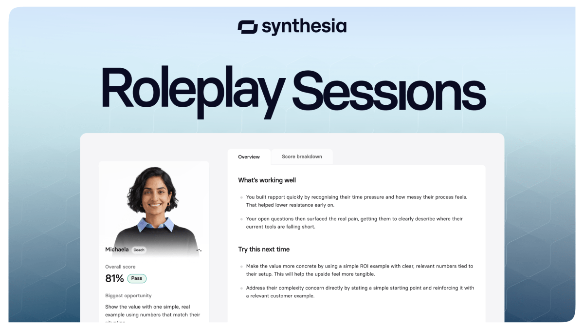 Synthesia Expands AI Training Horizon with Interactive Roleplay Sessions